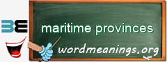 WordMeaning blackboard for maritime provinces